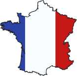 Map silhouette of France