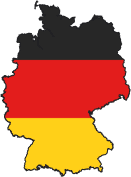 Map silhouette of Germany