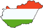 Map silhouette of Hungary
