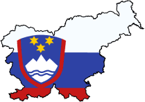 Map silhouette of Slovenia